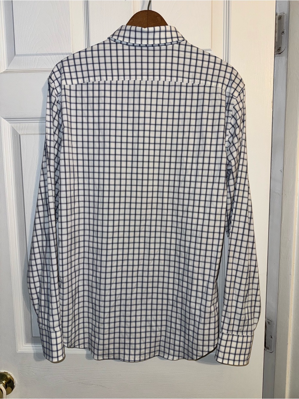 Bonobos White and Navy Check Button-Down Shirt - Picture 4 of 4